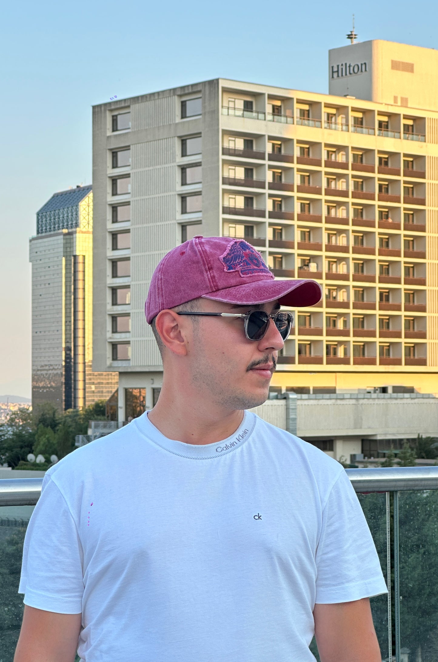 Chapelier New York Model Kırmızı Eskitme Baseball Şapka - CPL 45